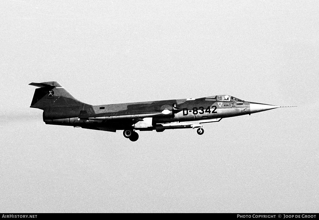 Aircraft Photo of D-8342 | Lockheed F-104G Starfighter | Netherlands - Air Force | AirHistory.net #68209