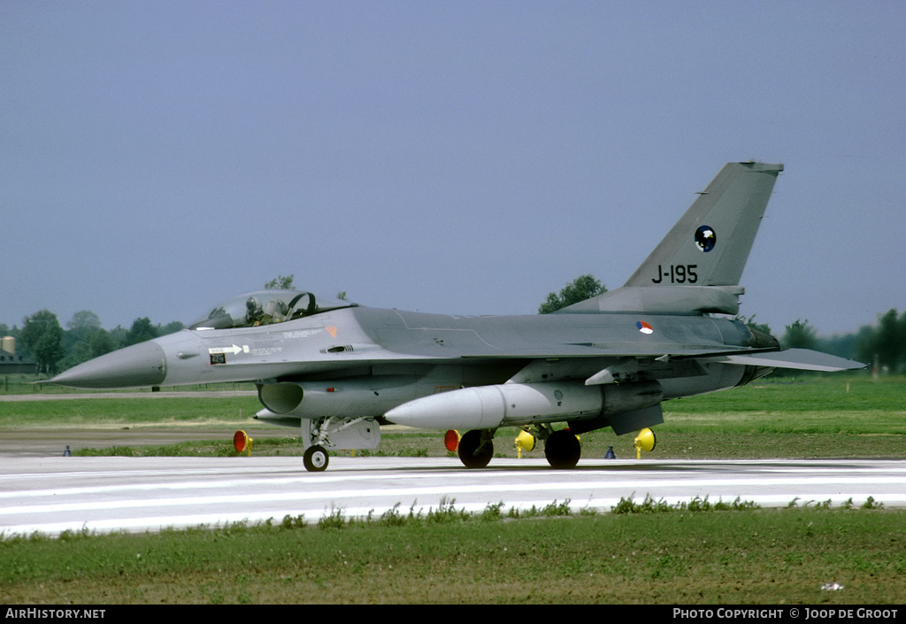 Aircraft Photo of J-195 | General Dynamics F-16A Fighting Falcon | Netherlands - Air Force | AirHistory.net #68224