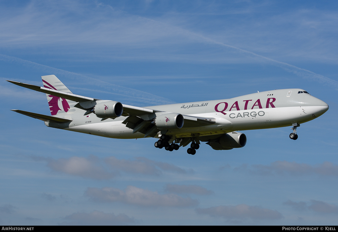 Aircraft Photo of A7-BGB | Boeing 747-8F | Qatar Airways Cargo | AirHistory.net #68232