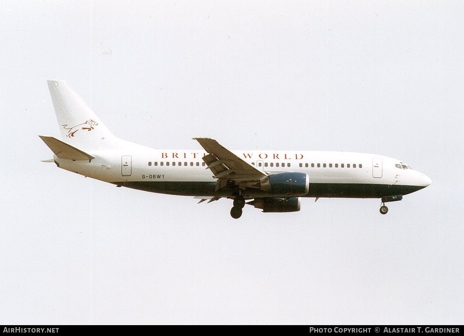 Aircraft Photo of G-OBWY | Boeing 737-3S3 | British World Airlines | AirHistory.net #68291