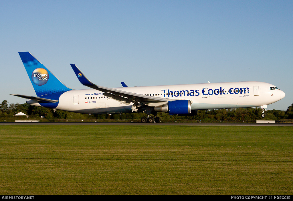 Aircraft Photo of G-TCCB | Boeing 767-31K/ER | Thomas Cook Airlines | AirHistory.net #68328