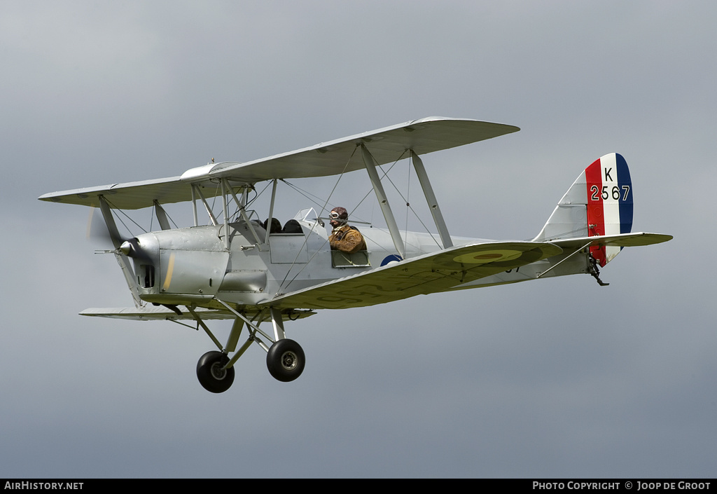 Aircraft Photo of G-MOTH / K2567 | De Havilland D.H. 82A Tiger Moth II | UK - Air Force | AirHistory.net #68457