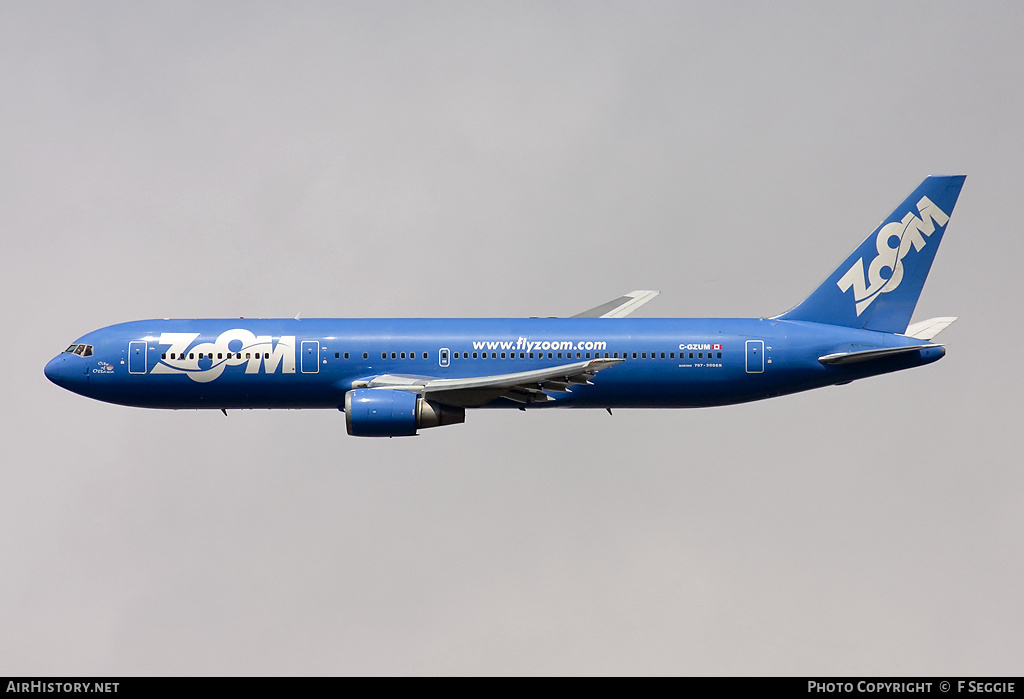 Aircraft Photo of C-GZUM | Boeing 767-328/ER | Zoom Airlines | AirHistory.net #68470