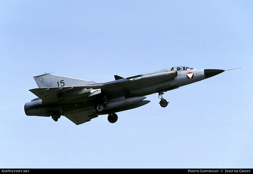 Aircraft Photo of 15 | Saab J35Oe Draken | Austria - Air Force | AirHistory.net #68479