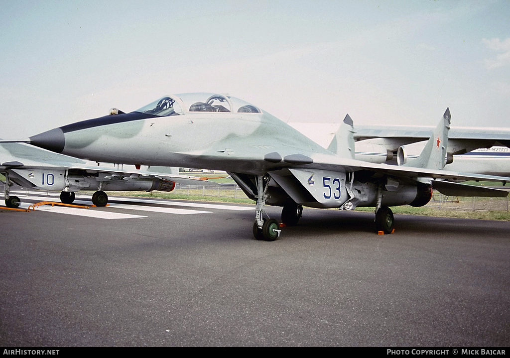 Aircraft Photo of 53 blue | Mikoyan-Gurevich MiG-29UB (9-51) | Soviet Union - Air Force | AirHistory.net #68481