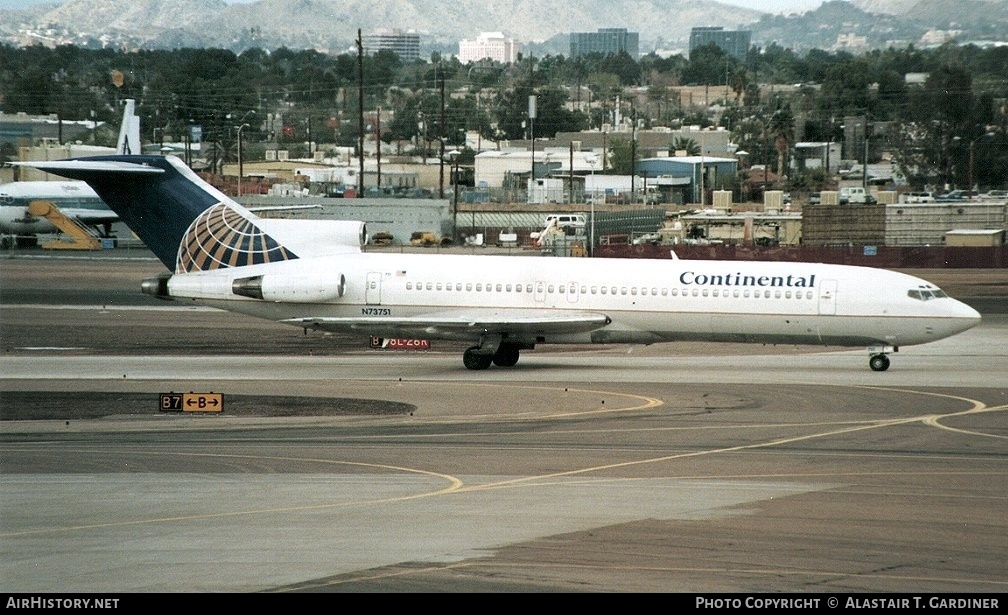 Aircraft Photo of N73751 | Boeing 727-227/Adv | Continental Airlines | AirHistory.net #68505