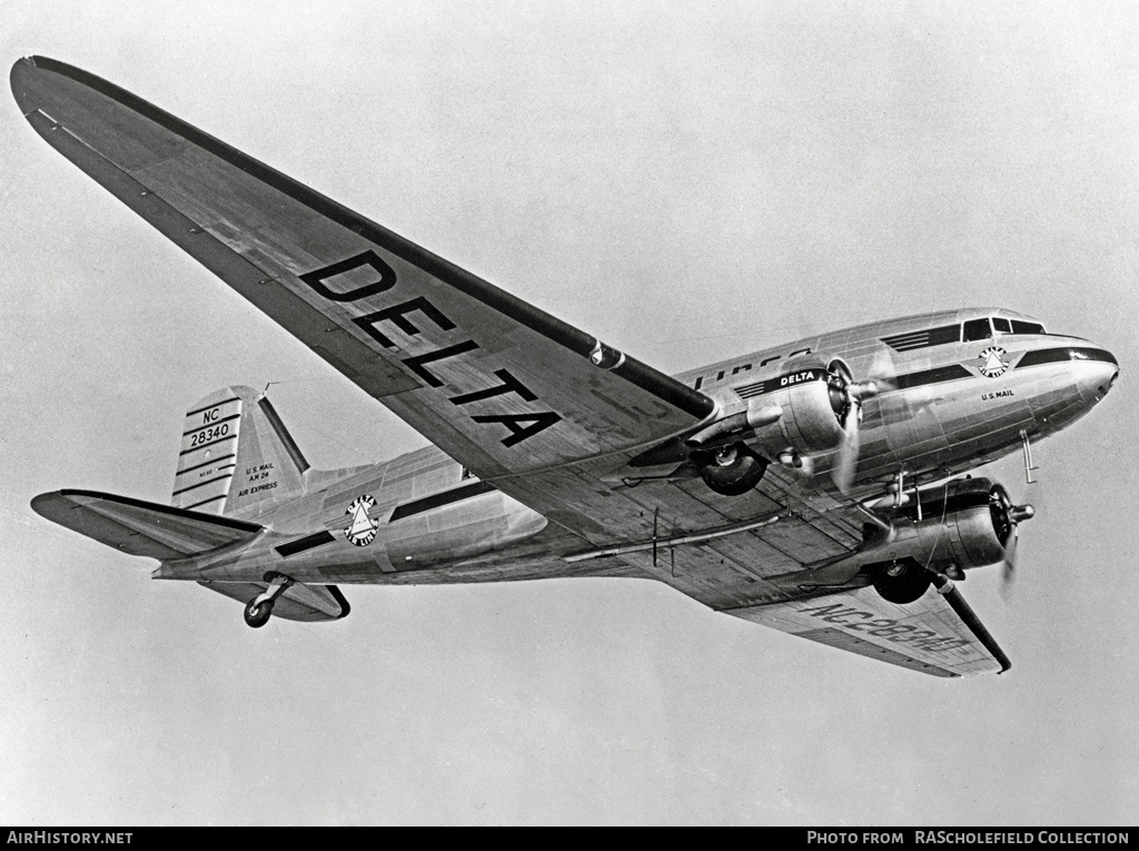 Aircraft Photo of NC28340 | Douglas DC-3-357 | Delta Air Lines | AirHistory.net #68513