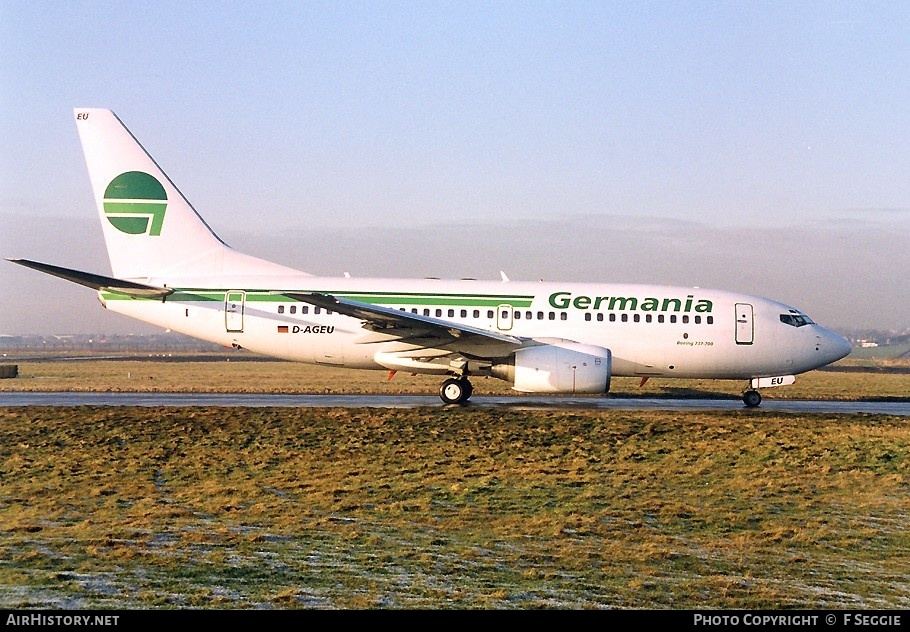 Aircraft Photo of D-AGEU | Boeing 737-75B | Germania | AirHistory.net #68585