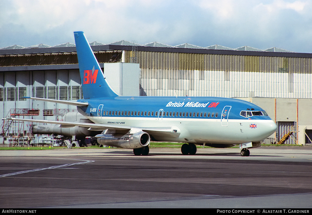 Aircraft Photo of EI-BTR | Boeing 737-2Q8/Adv | British Midland Airways - BMA | AirHistory.net #68672