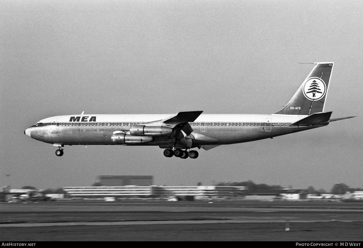 Aircraft Photo of OD-AFD | Boeing 707-3B4C | MEA - Middle East Airlines | AirHistory.net #68720