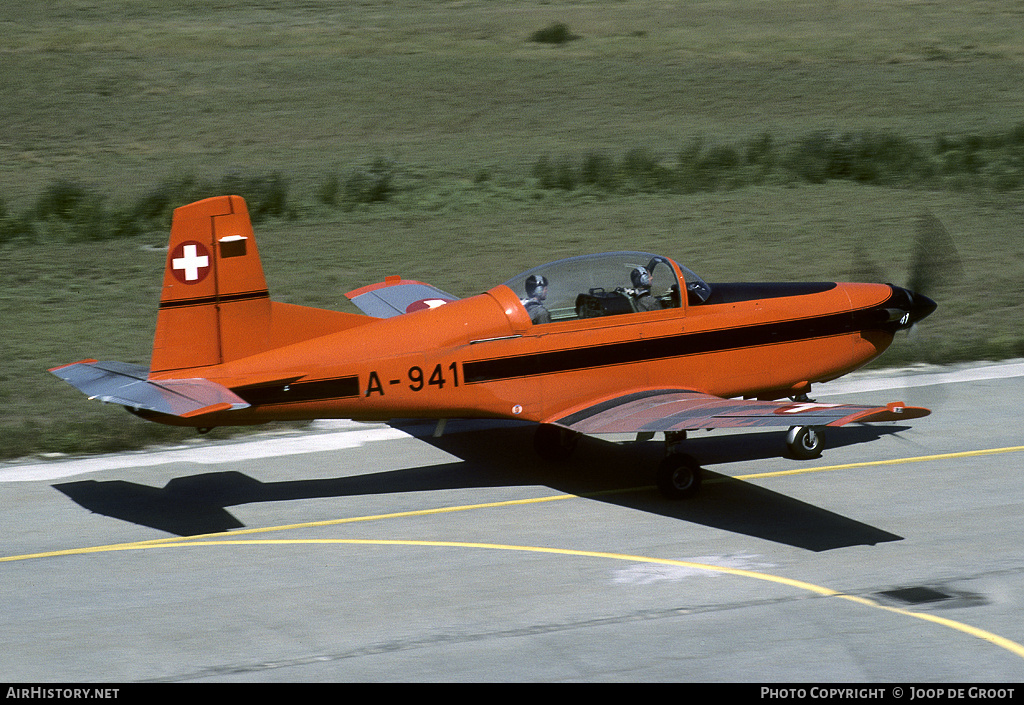 Aircraft Photo of A-941 | Pilatus PC-7 | Switzerland - Air Force | AirHistory.net #68823