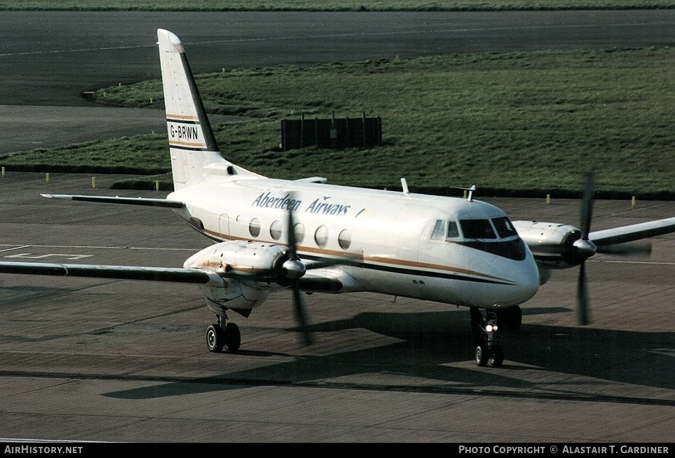 Aircraft Photo of G-BRWN | Grumman G-159 Gulfstream I | Aberdeen Airways | AirHistory.net #68844