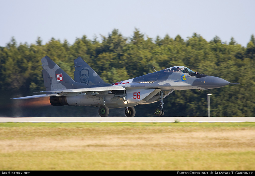 Aircraft Photo of 56 | Mikoyan-Gurevich MiG-29A (9-12A) | Poland - Air Force | AirHistory.net #68868