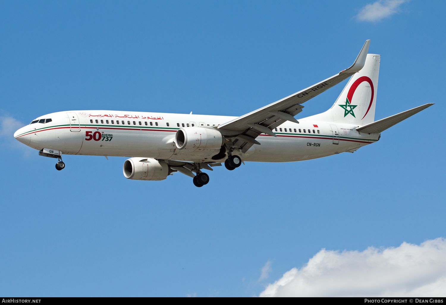 Aircraft Photo of CN-RGN | Boeing 737-8B6 | Royal Air Maroc - RAM | AirHistory.net #68883
