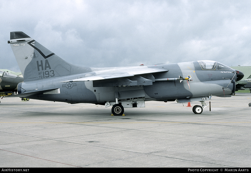 Aircraft Photo of 72-0193 / AF72-193 | LTV A-7D Corsair II | USA - Air Force | AirHistory.net #68910