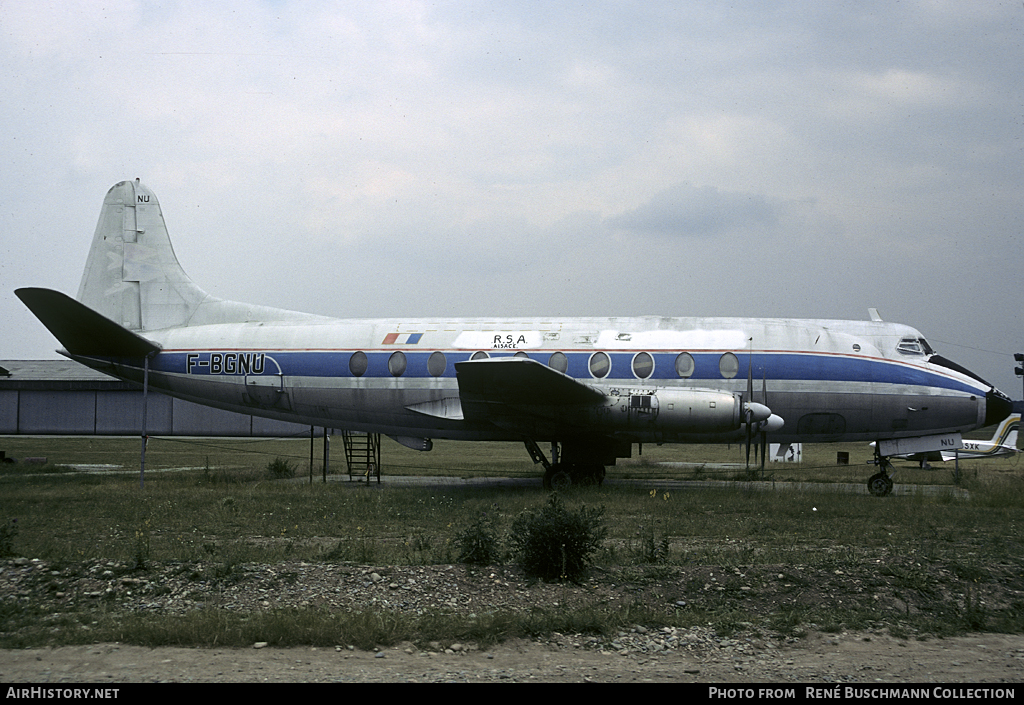 Aircraft Photo of F-BGNU | Vickers 708 Viscount | Air Inter | RSA Alsace | AirHistory.net #68987