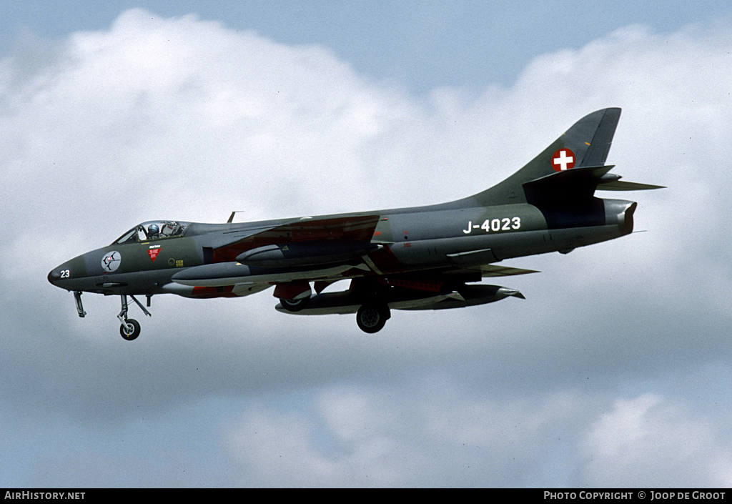 Aircraft Photo of J-4023 | Hawker Hunter F58 | Switzerland - Air Force | AirHistory.net #69010