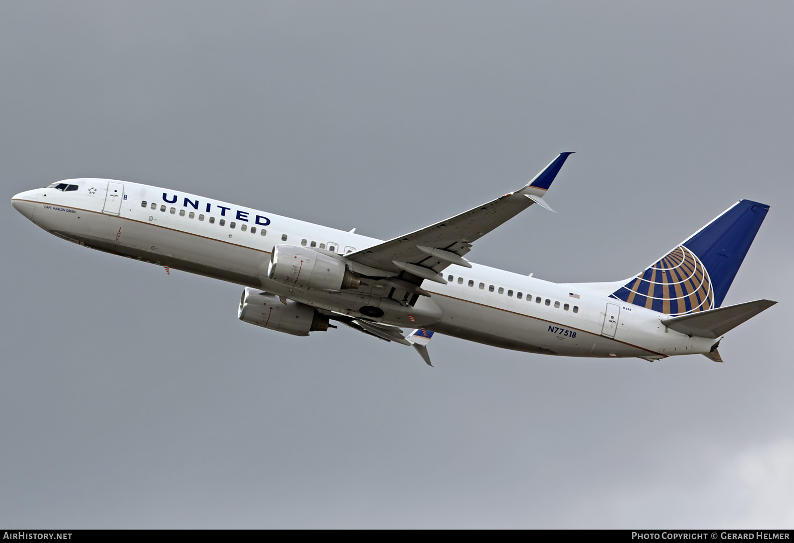 Aircraft Photo of N77518 | Boeing 737-824 | United Airlines | AirHistory.net #69045