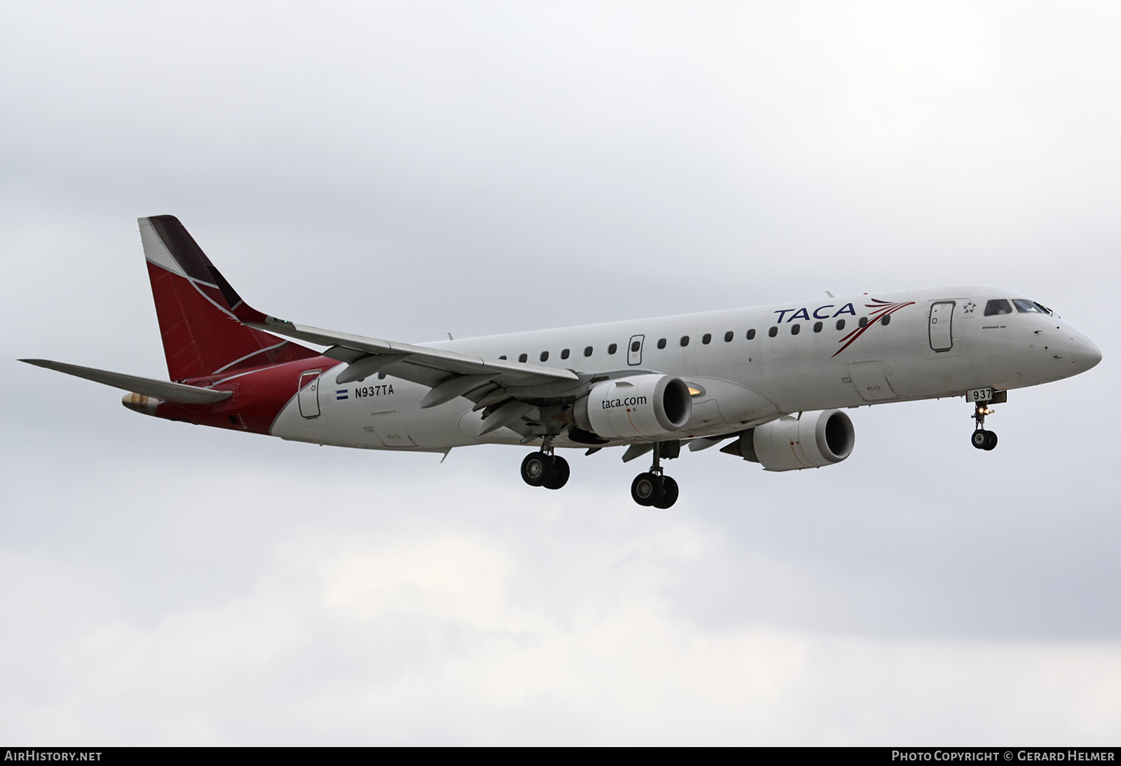 Aircraft Photo of N937TA | Embraer 190AR (ERJ-190-100IGW) | TACA - Transportes Aéreos Centro Americanos | AirHistory.net #69083