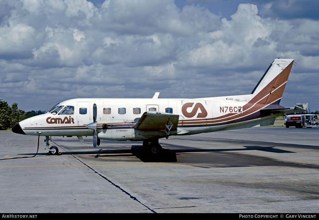 Aircraft Photo of N76CZ | Embraer EMB-110P1 Bandeirante | Comair | AirHistory.net #69143