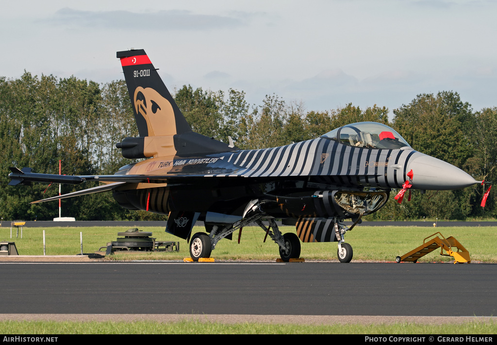 Aircraft Photo of 91-0011 | General Dynamics F-16CG Night Falcon | Turkey - Air Force | AirHistory.net #69166