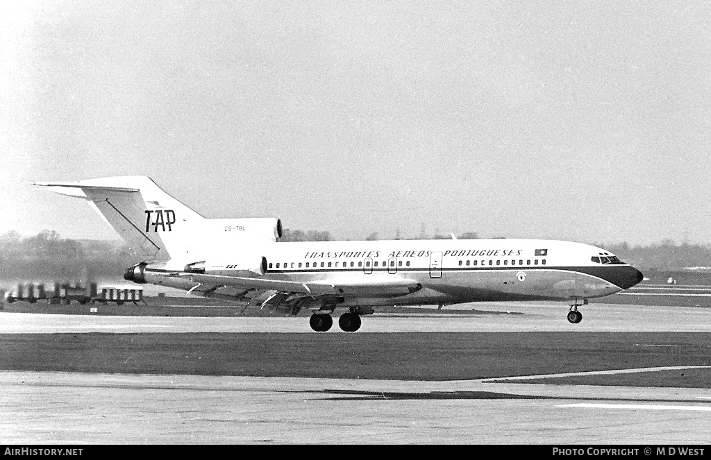 Aircraft Photo of CS-TBL | Boeing 727-82 | TAP - Transportes Aéreos Portugueses | AirHistory.net #69168
