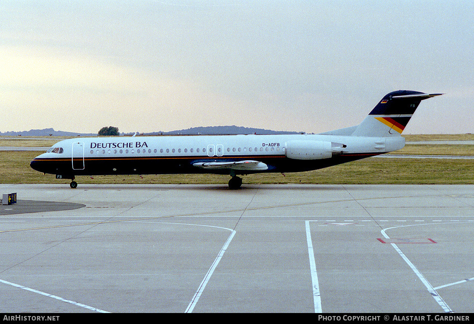 Aircraft Photo of D-ADFB | Fokker 100 (F28-0100) | Deutsche BA | AirHistory.net #69183