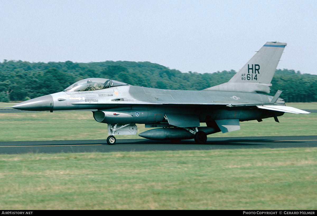 Aircraft Photo of 80-0614 / AF80-614 | General Dynamics F-16A Fighting Falcon | USA - Air Force | AirHistory.net #69278
