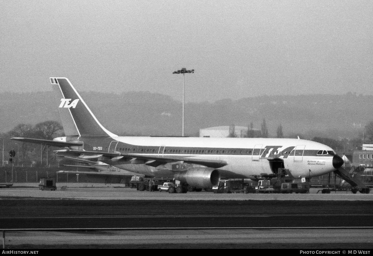 Aircraft Photo of OO-TEG | Airbus A300B4-2C | TEA - Trans European Airways | AirHistory.net #69311