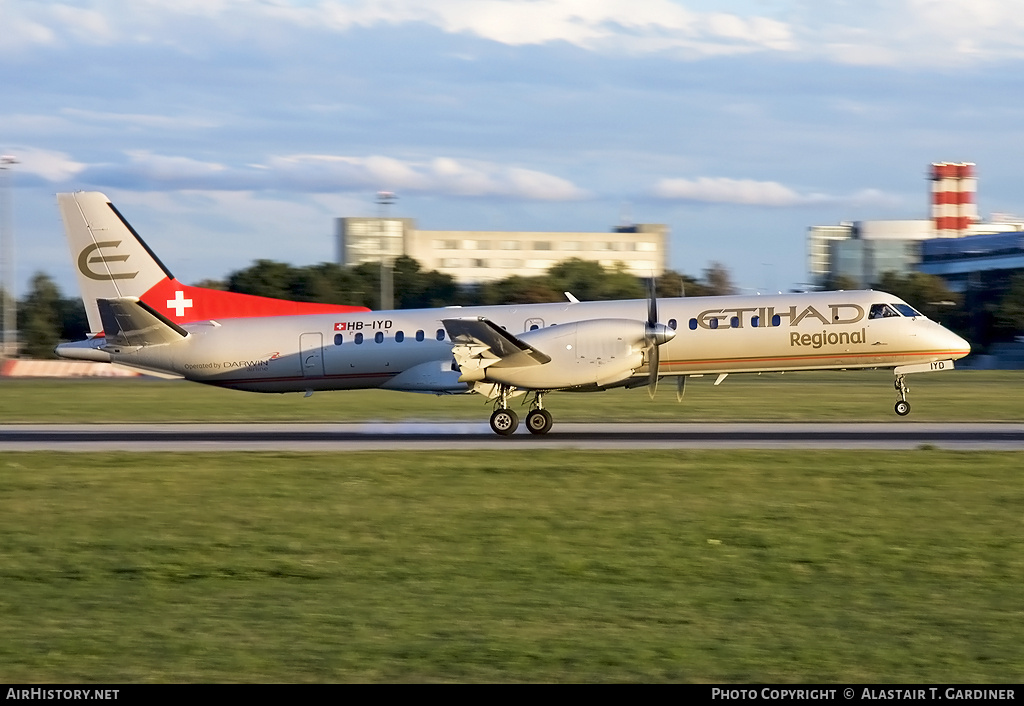 Aircraft Photo of HB-IYD | Saab 2000 | Etihad Regional | AirHistory.net #69356