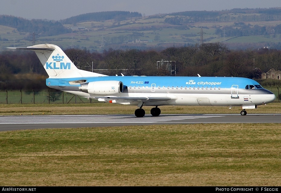 Aircraft Photo of PH-KZG | Fokker 70 (F28-0070) | KLM Cityhopper | AirHistory.net #69370