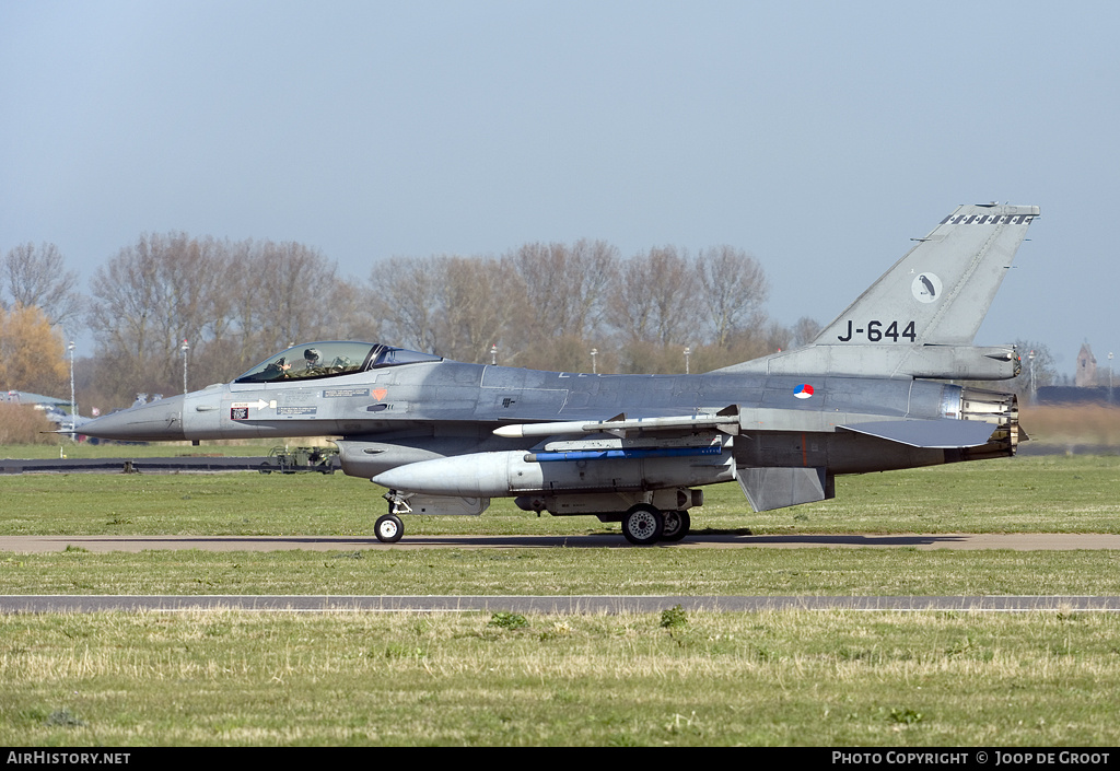 Aircraft Photo of J-644 | General Dynamics F-16AM Fighting Falcon | Netherlands - Air Force | AirHistory.net #69381