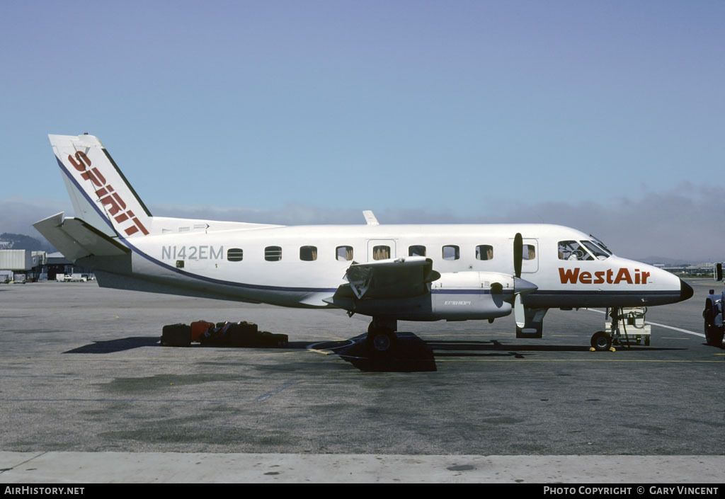 Aircraft Photo of N142EM | Embraer EMB-110P1A Bandeirante | Westair Commuter Airlines | AirHistory.net #69425