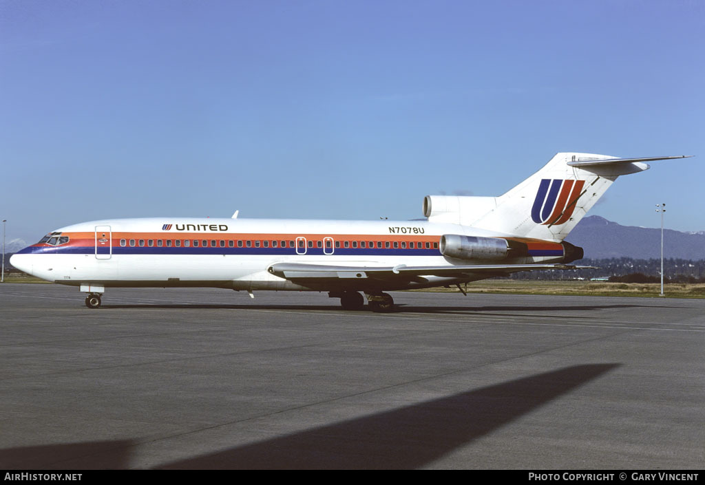 Aircraft Photo of N7078U | Boeing 727-22 | United Airlines | AirHistory.net #69430
