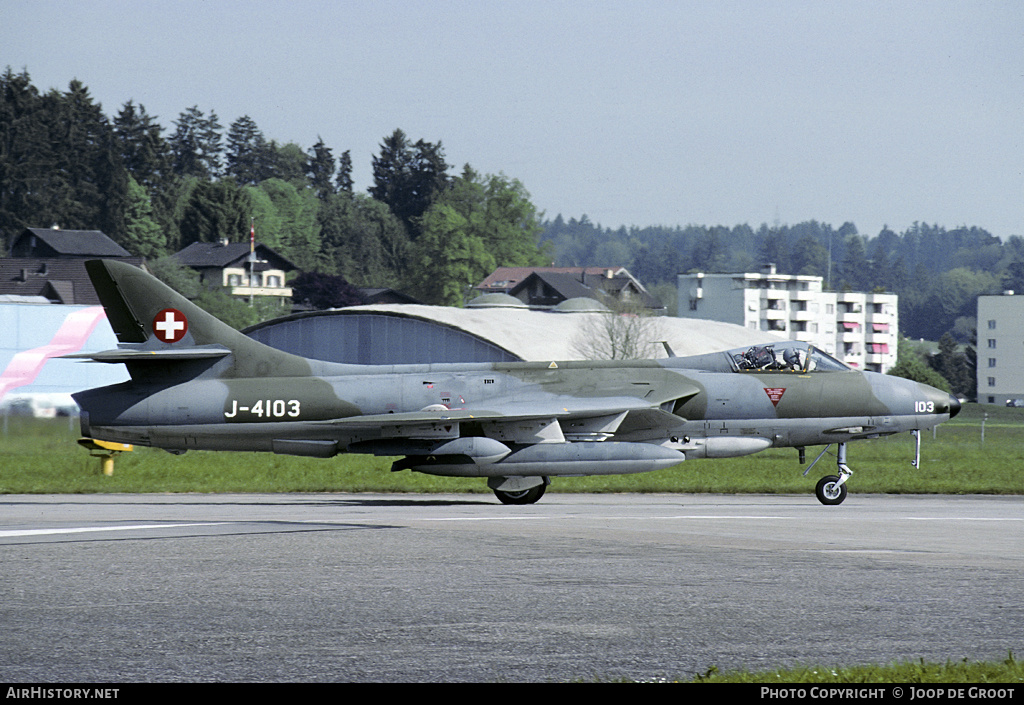 Aircraft Photo of J-4103 | Hawker Hunter F58A | Switzerland - Air Force | AirHistory.net #69446
