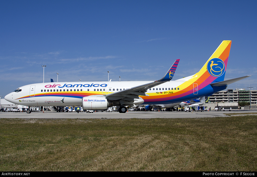 Aircraft Photo of 9Y-JMA | Boeing 737-8Q8 | Air Jamaica | AirHistory.net #69496