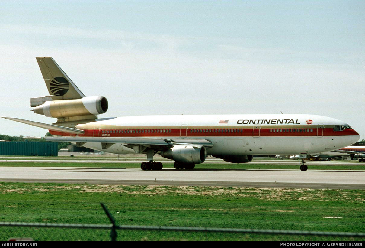Aircraft Photo of N68042 | McDonnell Douglas DC-10-10 | Continental Airlines | AirHistory.net #69504