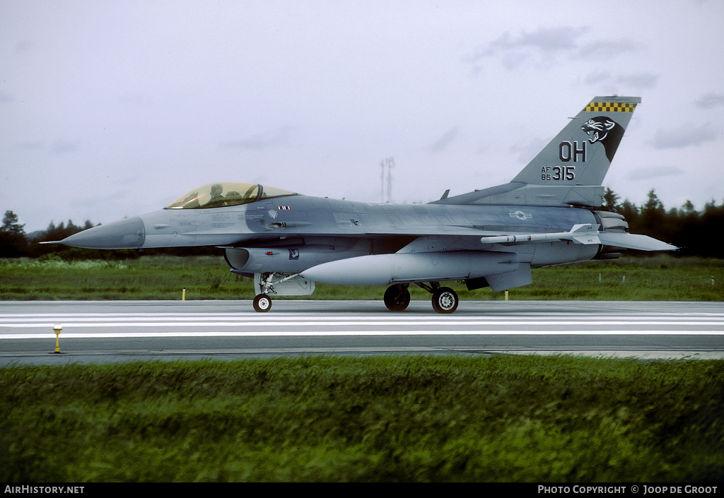Aircraft Photo of 86-0315 / AF86-315 | General Dynamics F-16C Fighting Falcon | USA - Air Force | AirHistory.net #69560