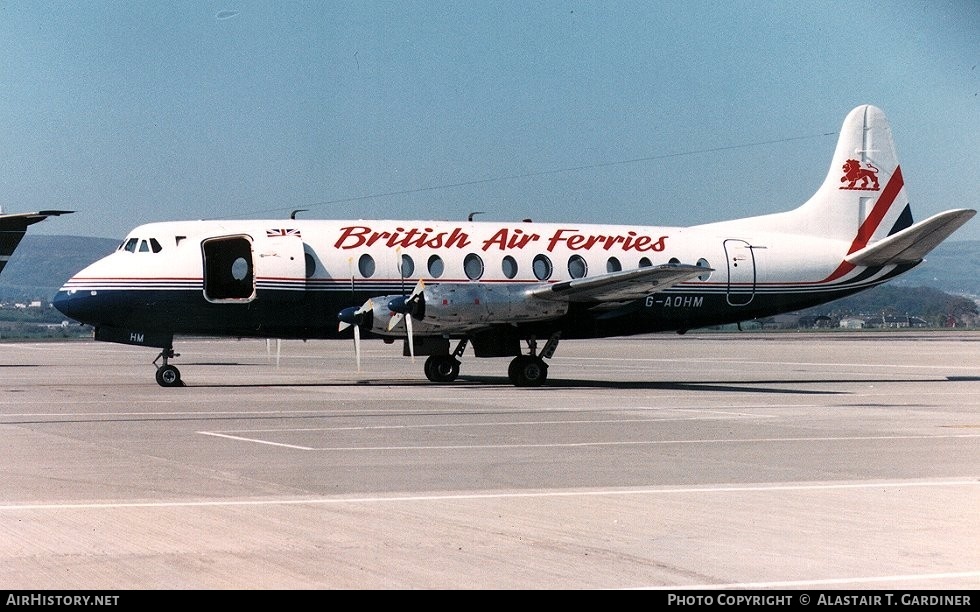 Aircraft Photo of G-AOHM | Vickers 802 Viscount | British Air Ferries - BAF | AirHistory.net #69636