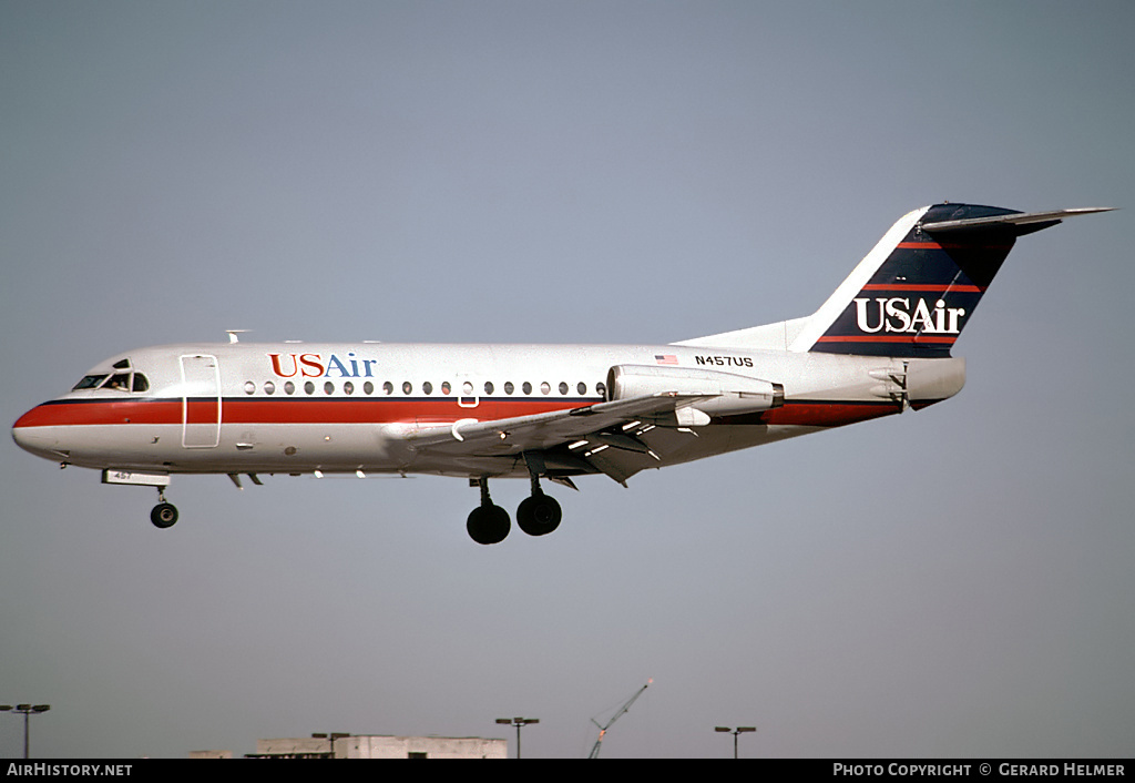Aircraft Photo of N457US | Fokker F28-1000 Fellowship | USAir | AirHistory.net #69726