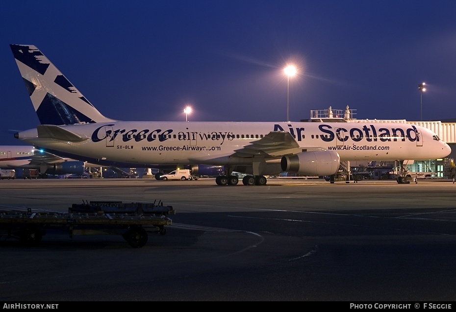 Aircraft Photo of SX-BLW | Boeing 757-236 | Air-Scotland | AirHistory.net #69737