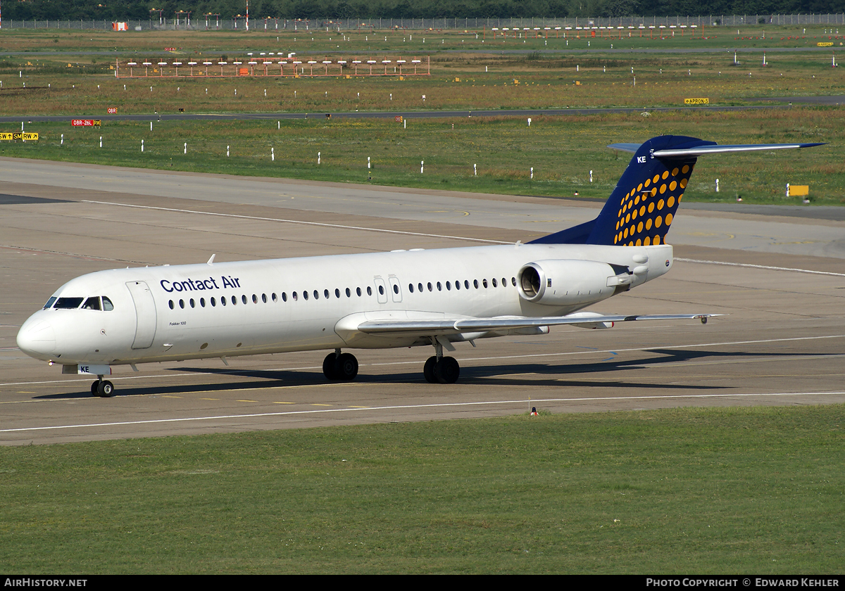Aircraft Photo of D-AFKE | Fokker 100 (F28-0100) | Contact Air | AirHistory.net #69786