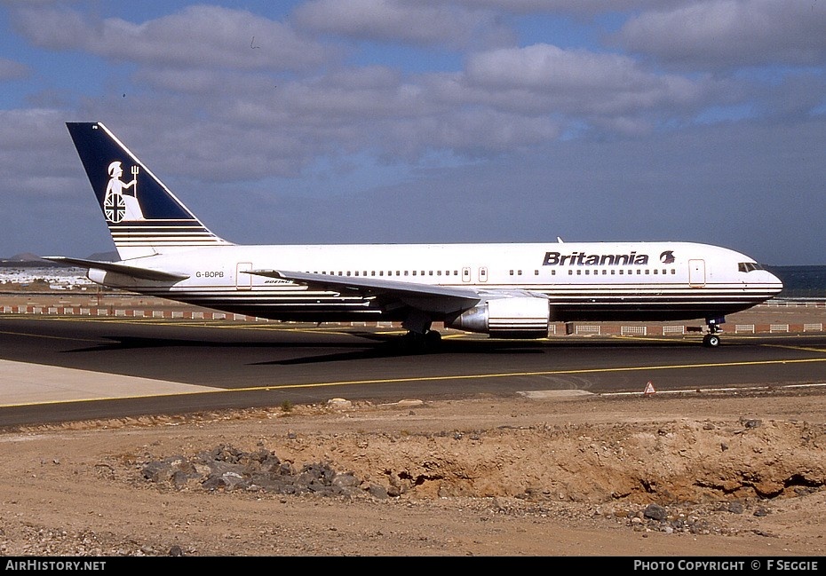 Aircraft Photo of G-BOPB | Boeing 767-204/ER | Britannia Airways | AirHistory.net #69844