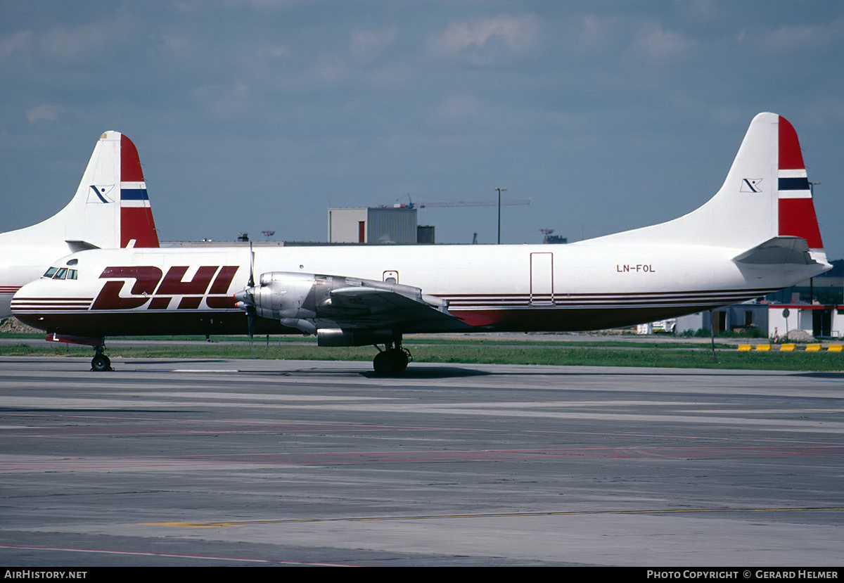 Aircraft Photo of LN-FOL | Lockheed L-188A(F) Electra | DHL Worldwide Express | AirHistory.net #69877
