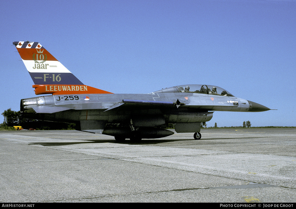 Aircraft Photo of J-259 | General Dynamics F-16B Fighting Falcon | Netherlands - Air Force | AirHistory.net #69881