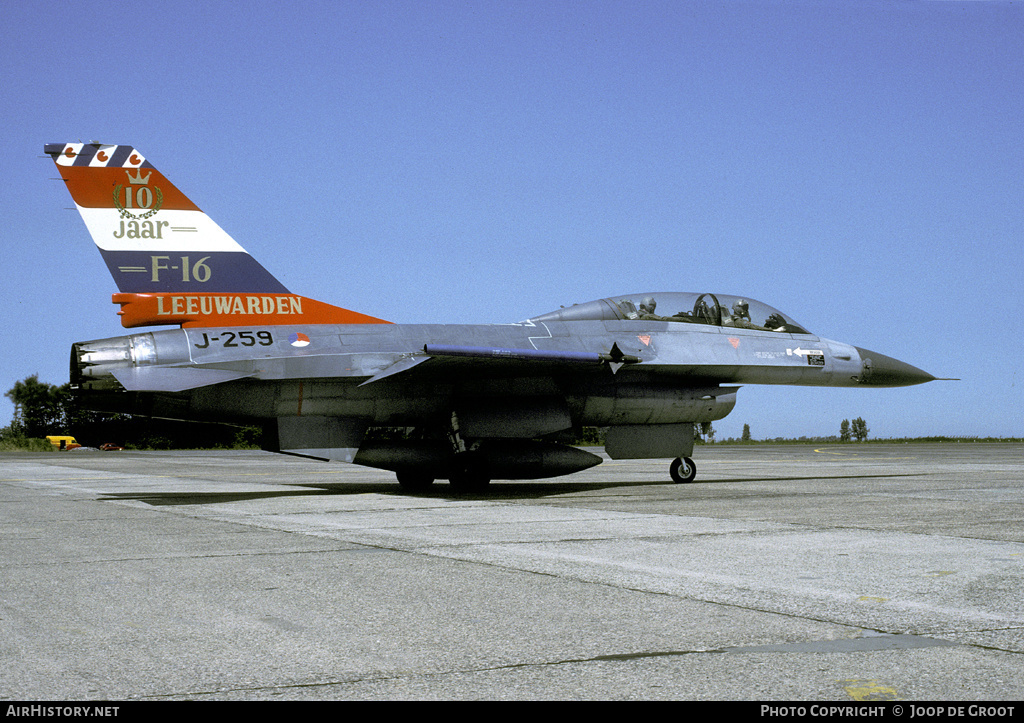 Aircraft Photo of J-259 | General Dynamics F-16B Fighting Falcon | Netherlands - Air Force | AirHistory.net #69881