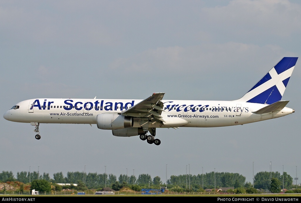 Aircraft Photo of SX-BLW | Boeing 757-236 | Air-Scotland | AirHistory.net #69907