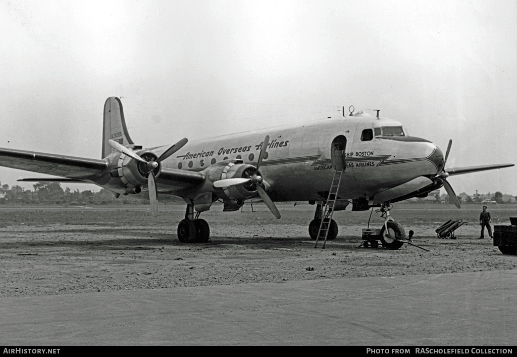 Aircraft Photo of NC90905 | Douglas C-54E Skymaster | American Overseas Airlines | AirHistory.net #69909