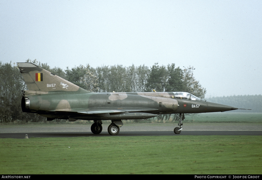 Aircraft Photo of BA57 | Dassault Mirage 5BA | Belgium - Air Force | AirHistory.net #69950