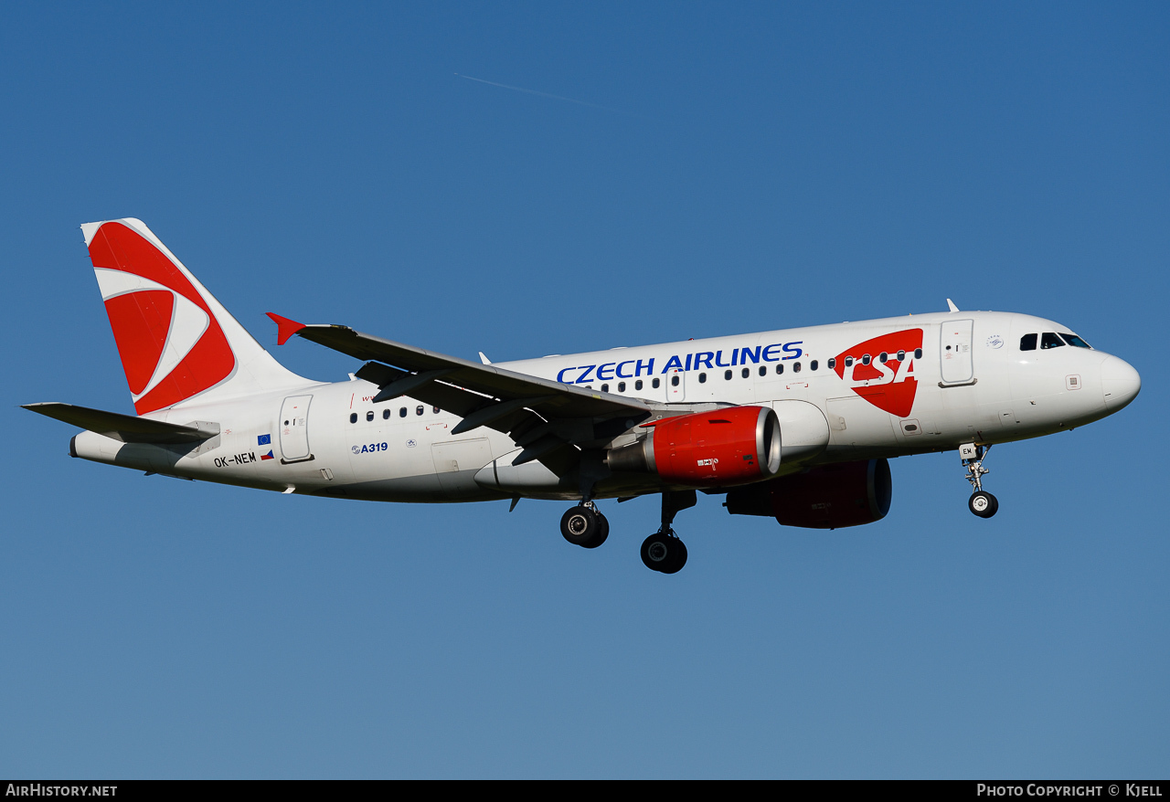 Aircraft Photo of OK-NEM | Airbus A319-112 | ČSA - Czech Airlines | AirHistory.net #69993